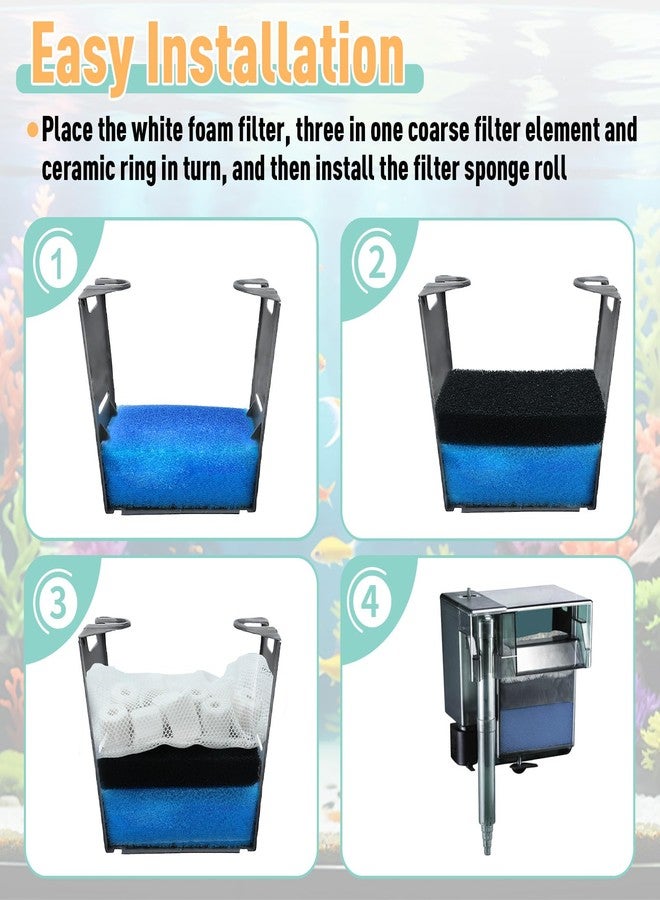 Kamrexi 6 Sets of Upgraded Three-Stage Filtration Fish Tank Filter, Fit for AquaClear 50 Powerful Filters, Fish Tank Filter Replacement and Maintenance Kits for 20- to 50-Gallon Aquariums - Image 4